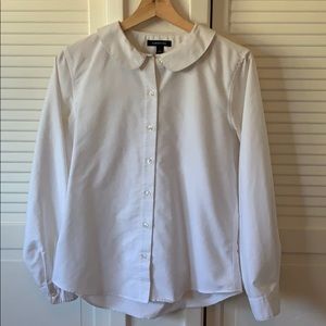 Lands’ End Peter Pan white Peter Pan collar shirt